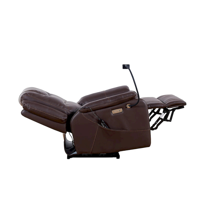 Poltrona reclinabile elettrica Marrone/Nero con massaggio e calore – Monoposto