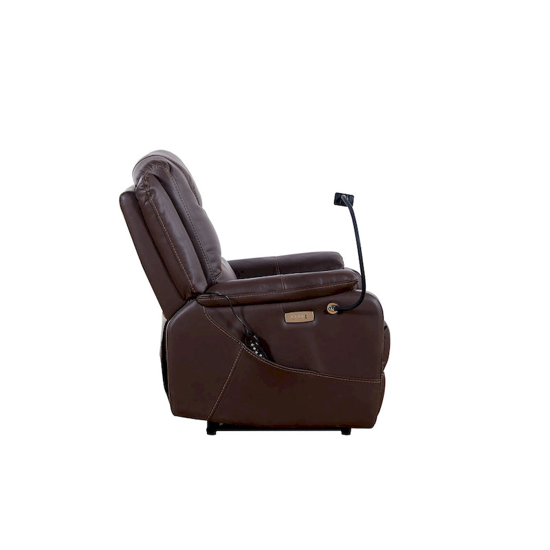 Poltrona reclinabile elettrica Marrone/Nero con massaggio e calore – Monoposto