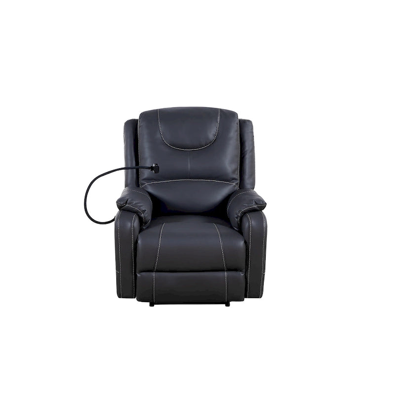 Poltrona reclinabile elettrica Marrone/Nero con massaggio e calore – Monoposto
