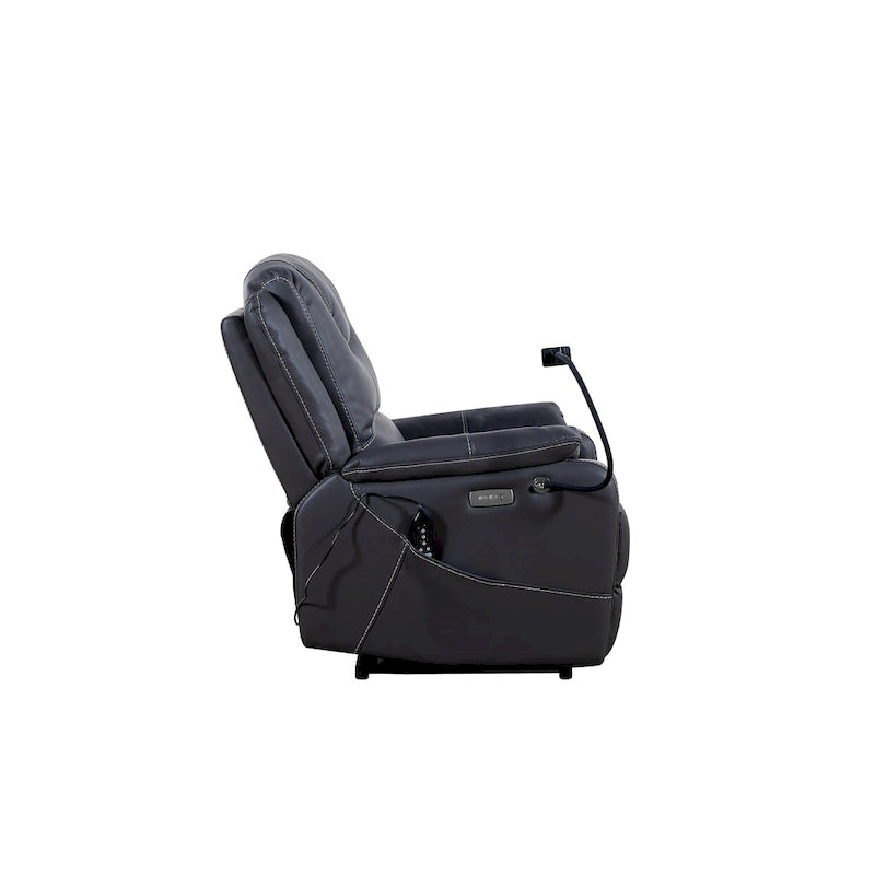 Poltrona reclinabile elettrica Marrone/Nero con massaggio e calore – Monoposto