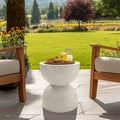 Lightweight Concrete Side Table with Speckled Design End Table Indoor Outdoor