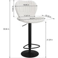 Modern Swivel Bar Chairs Adjustable Bar Stools Set of 4, Counter Height Bar Stools with High Backrest