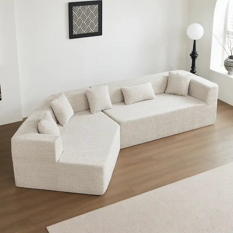 Divano sezionale modulare senza braccioli Emerald / Khaki, 3-4 posti a sedere