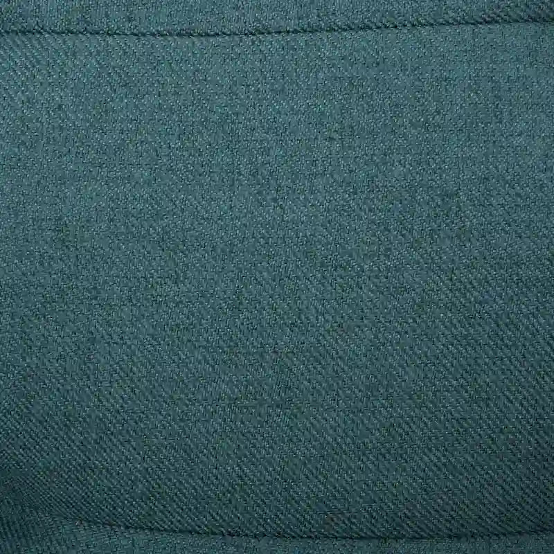 Poltrona singola in tessuto con bottoni a capitonné, schienale alto e ali laterali, nei colori grigio, verde acqua e grano