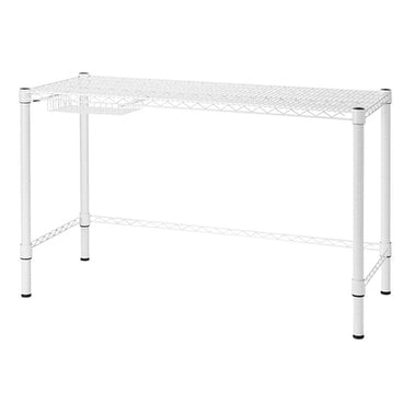 Scrivania in Acciaio al Carbonio Bianco / Nero, Singola, Misura Standard