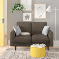 Divanetto in velluto con braccioli quadrati – 2 posti – Marrone / Blu scuro / Beige / Grigio / Borgogna