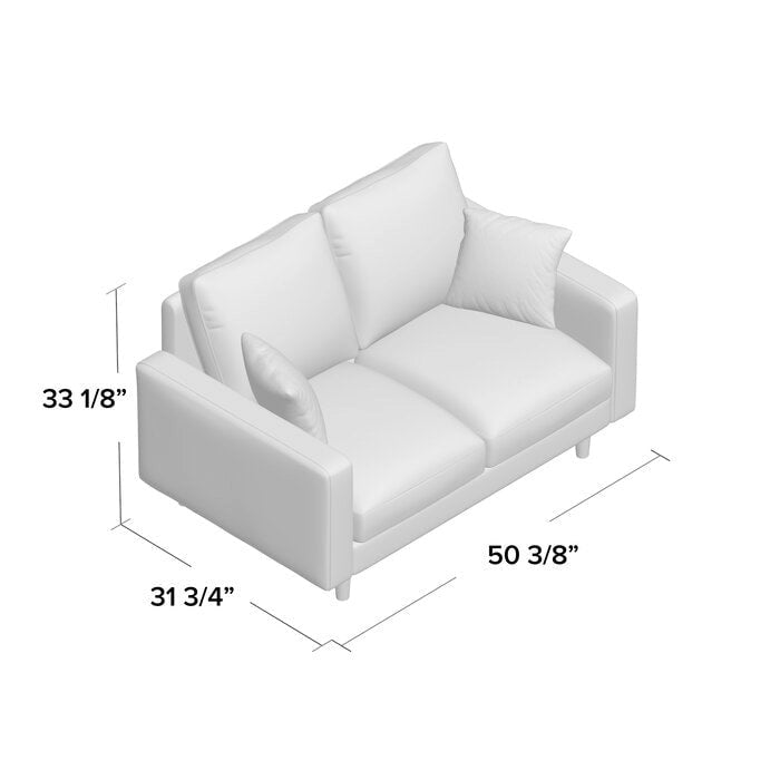 Divanetto in velluto con braccioli quadrati – 2 posti – Marrone / Blu scuro / Beige / Grigio / Borgogna