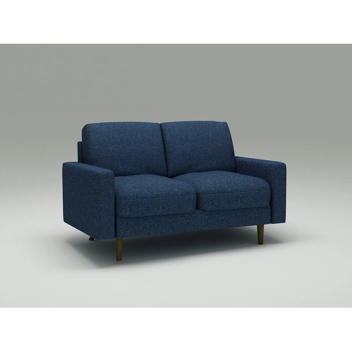Divanetto in velluto con braccioli quadrati – 2 posti – Marrone / Blu scuro / Beige / Grigio / Borgogna