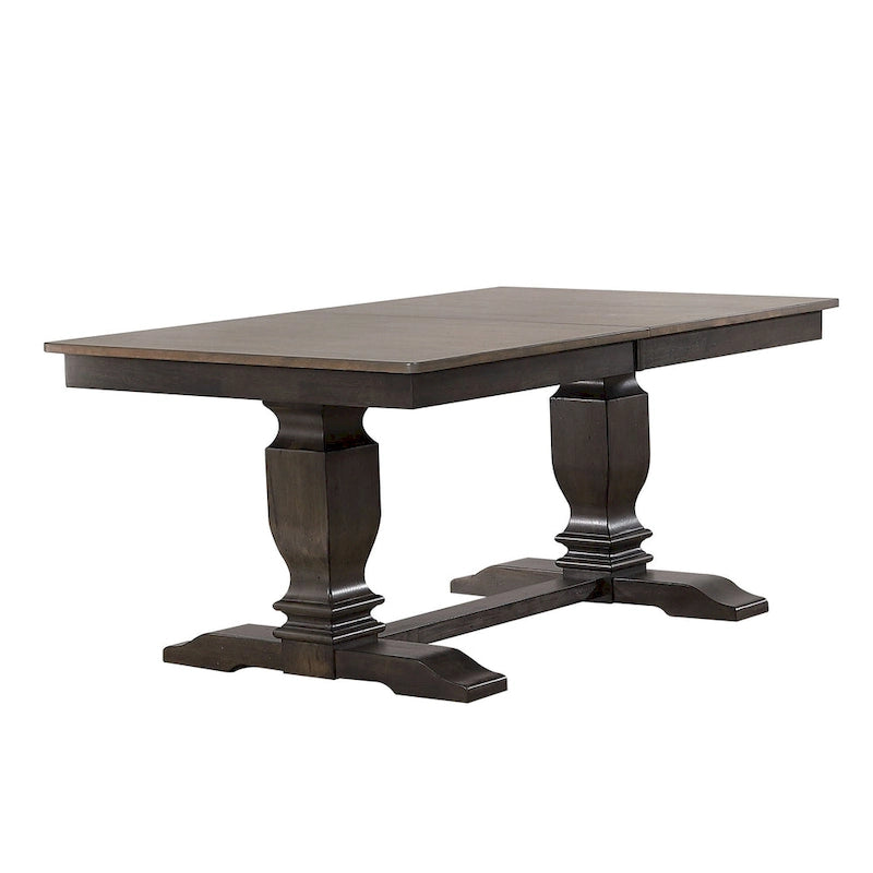 Set da pranzo 7 pezzi Black/Grey con schienale a X, 6-8 posti