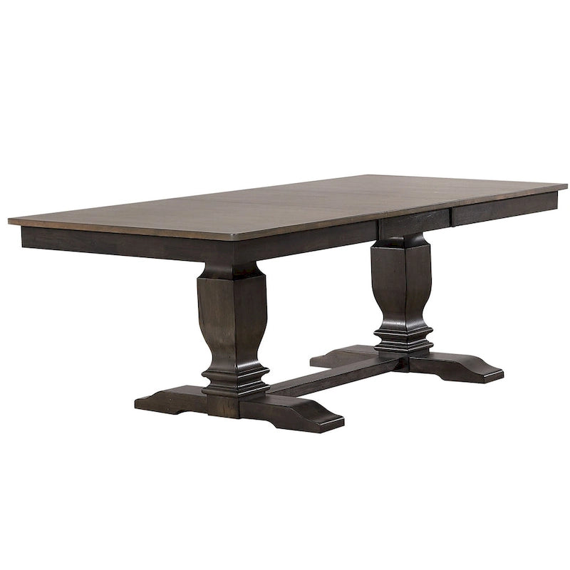 Set da pranzo 7 pezzi Black/Grey con schienale a X, 6-8 posti