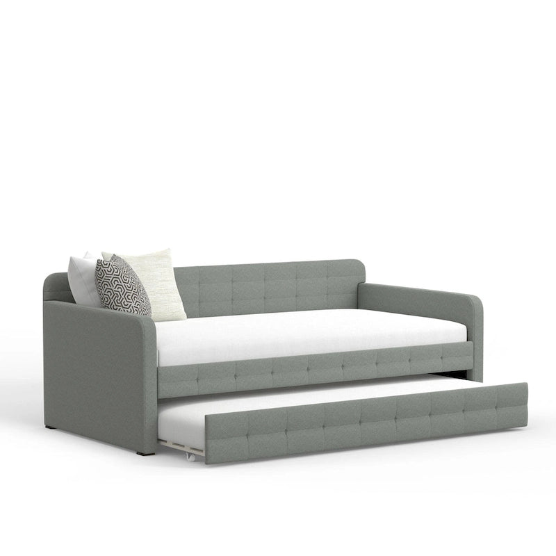 Letto Divano Trapuntato Beige / Pietra / Grigio con Letto Estraibile – Matrimoniale, Posti a Sedere e Posti Letto per 2