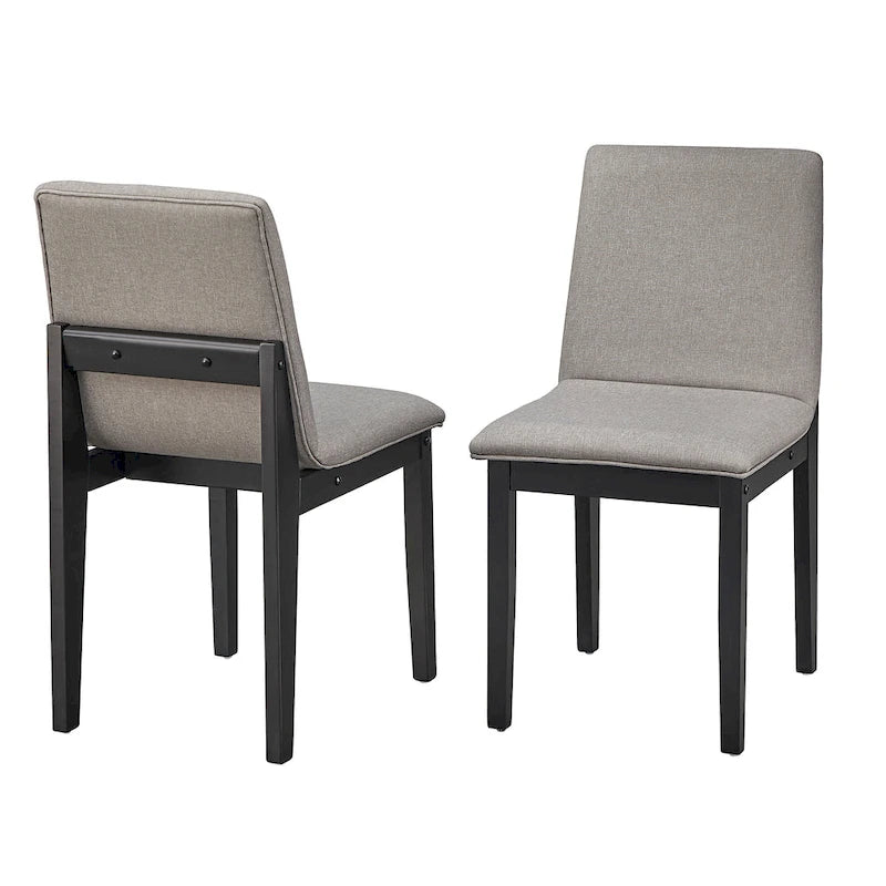 Sedia da pranzo di metà secolo noce/nero, set da 2