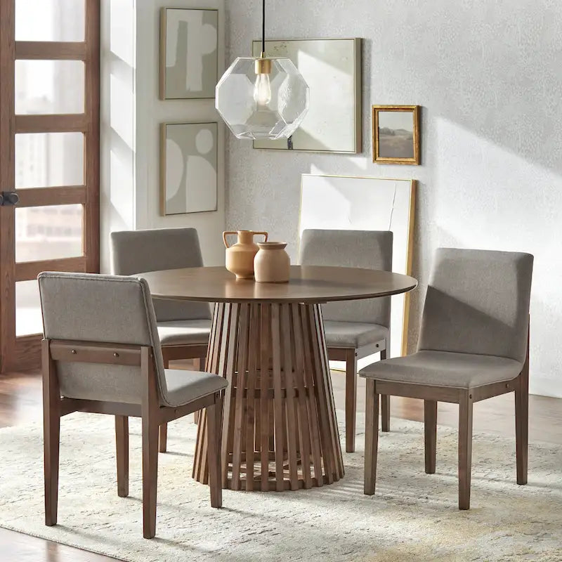 Sedia da pranzo di metà secolo noce/nero, set da 2