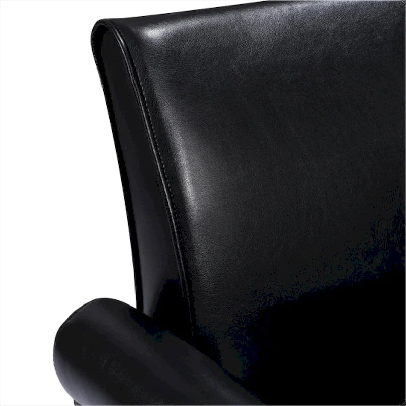 Poltrona singola in similpelle – Nero/Grigio scuro
