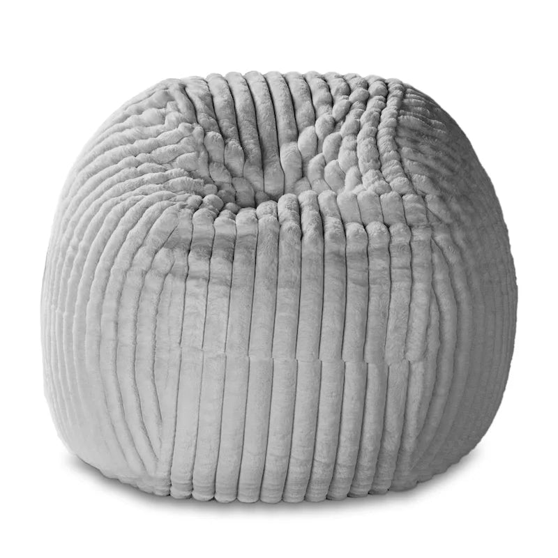 Poltrona sacco in finta pelliccia, 150 cm – Nera / Blu notte / Grigia / Avorio, 1–2 posti