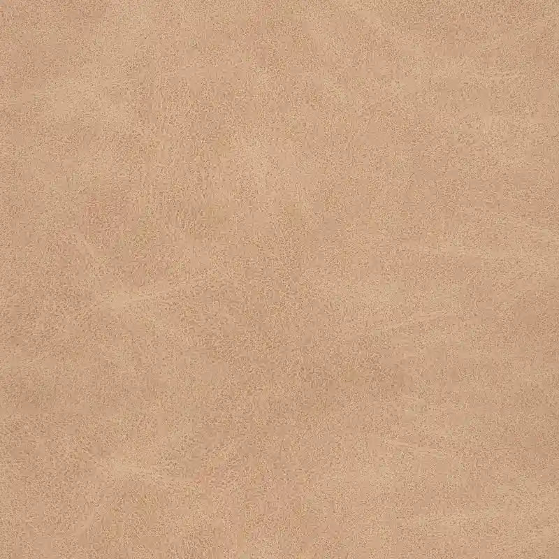 Poggiapiedi rotondo con canali in ecopelle color caramello e bouclé bianco crema – Posto singolo