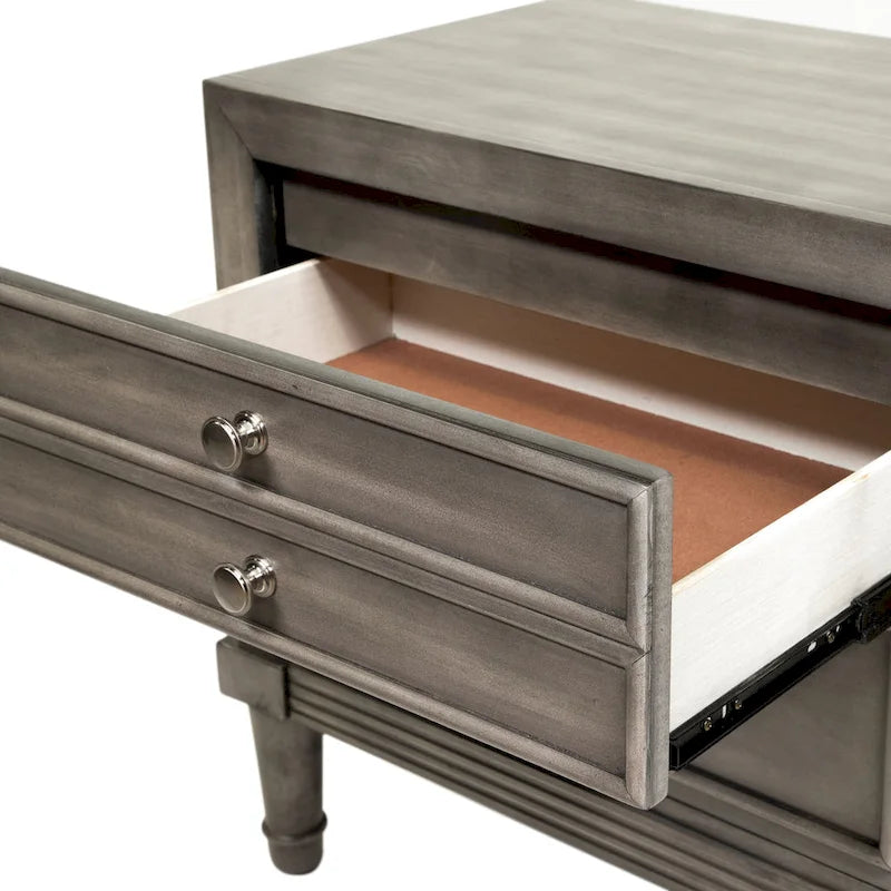 Comodino transizionale a 3 cassetti grigio sensuale – Adatto a 1