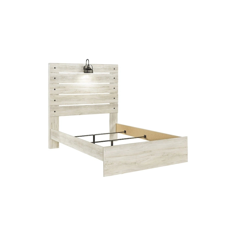 Letto a Pannelli Bianco Decapato – Stile Industriale Rustico