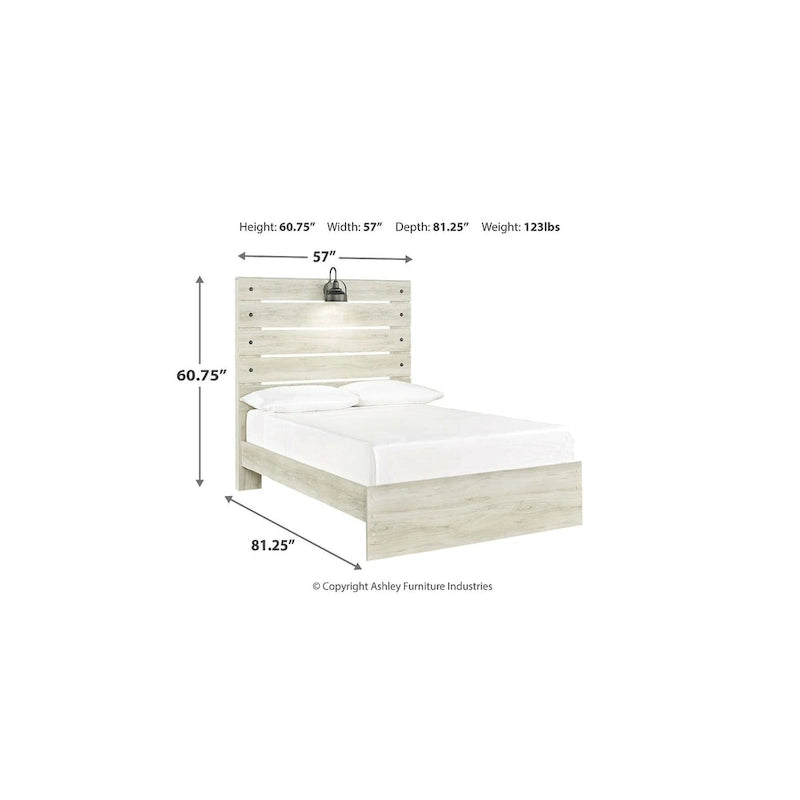 Letto a Pannelli Bianco Decapato – Stile Industriale Rustico