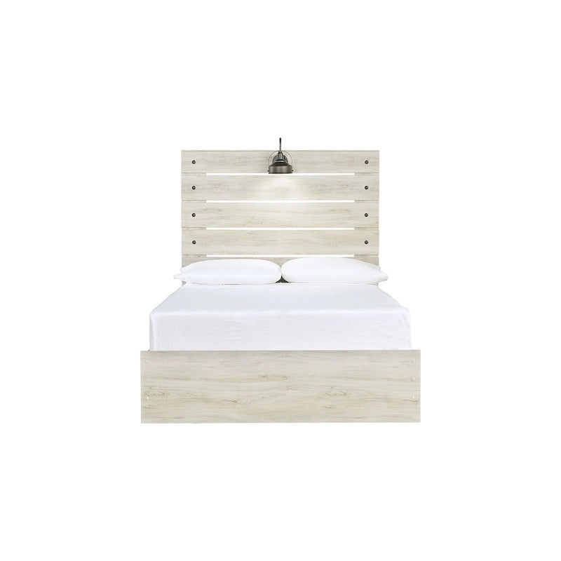 Letto a Pannelli Bianco Decapato – Stile Industriale Rustico