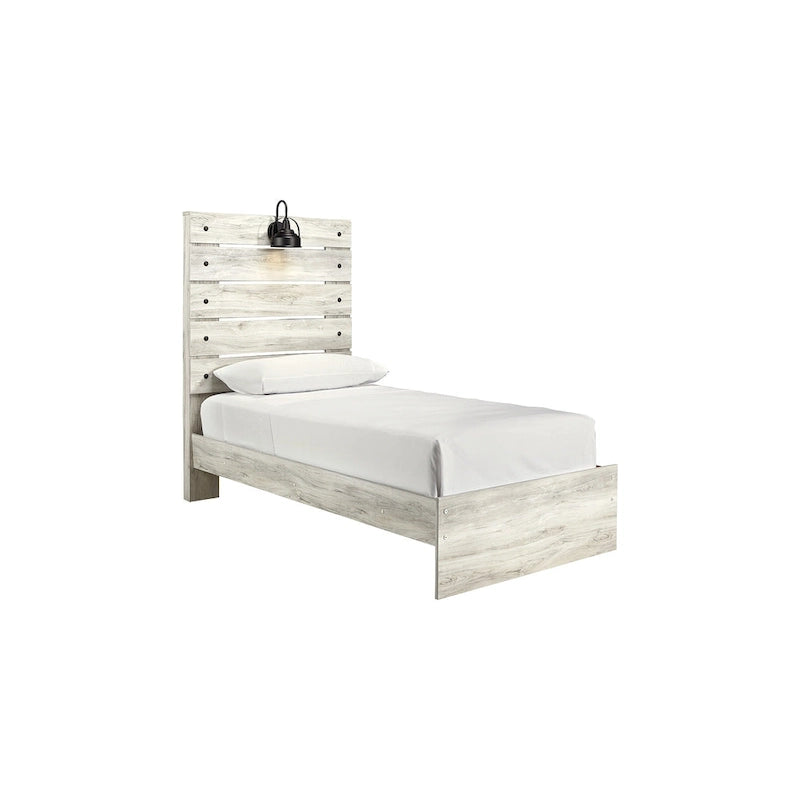 Letto a Pannelli Bianco Decapato – Stile Industriale Rustico