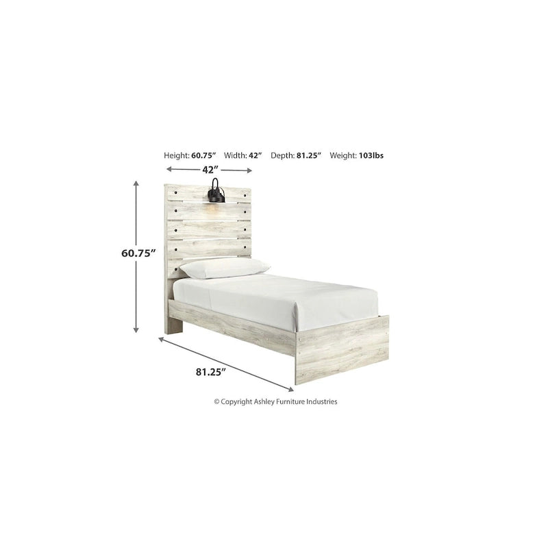Letto a Pannelli Bianco Decapato – Stile Industriale Rustico