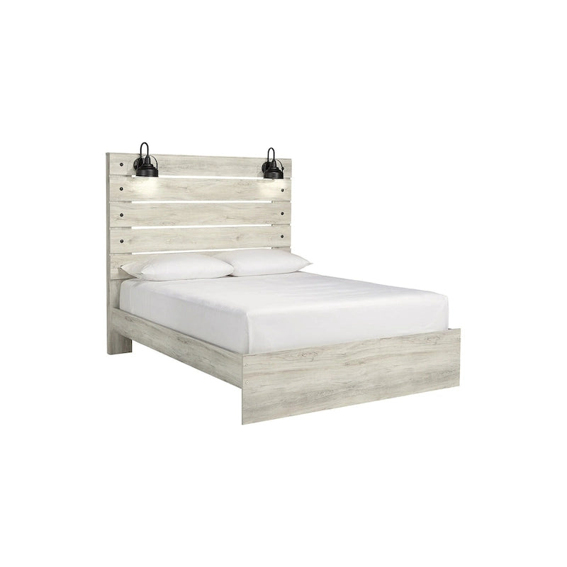 Letto a Pannelli Bianco Decapato – Stile Industriale Rustico