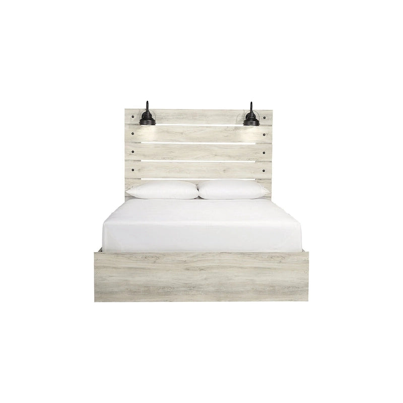 Letto a Pannelli Bianco Decapato – Stile Industriale Rustico