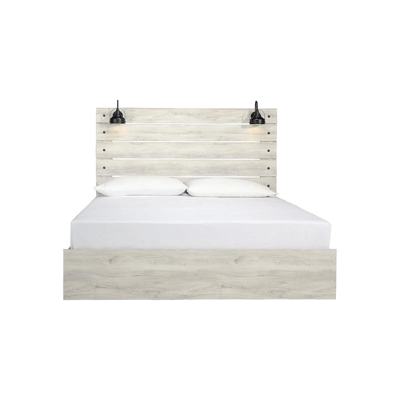 Letto a Pannelli Bianco Decapato – Stile Industriale Rustico