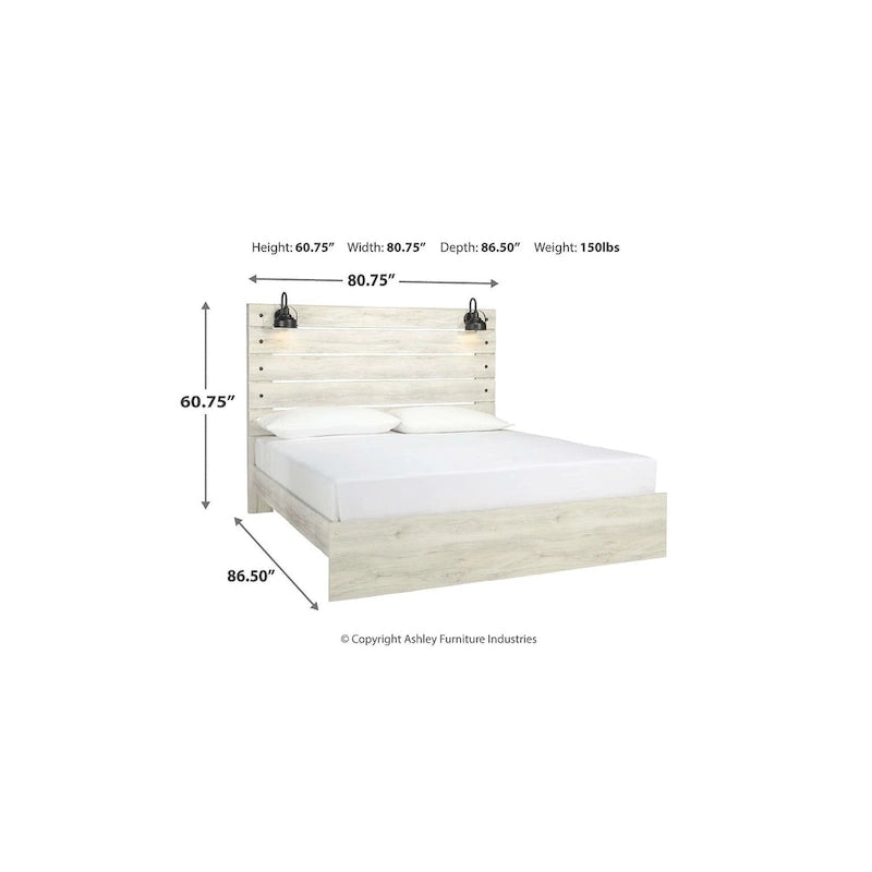 Letto a Pannelli Bianco Decapato – Stile Industriale Rustico