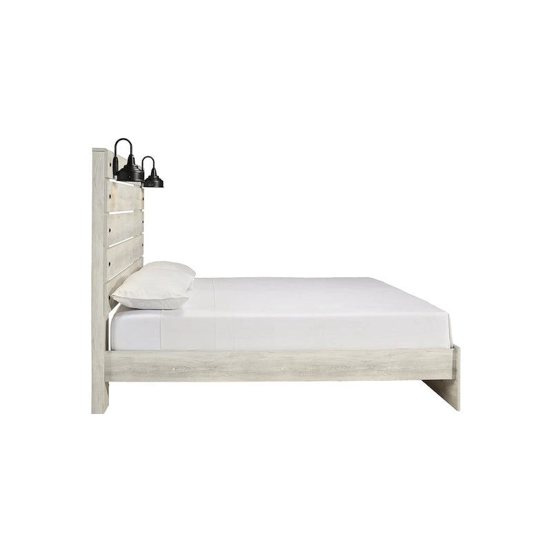 Letto a Pannelli Bianco Decapato – Stile Industriale Rustico