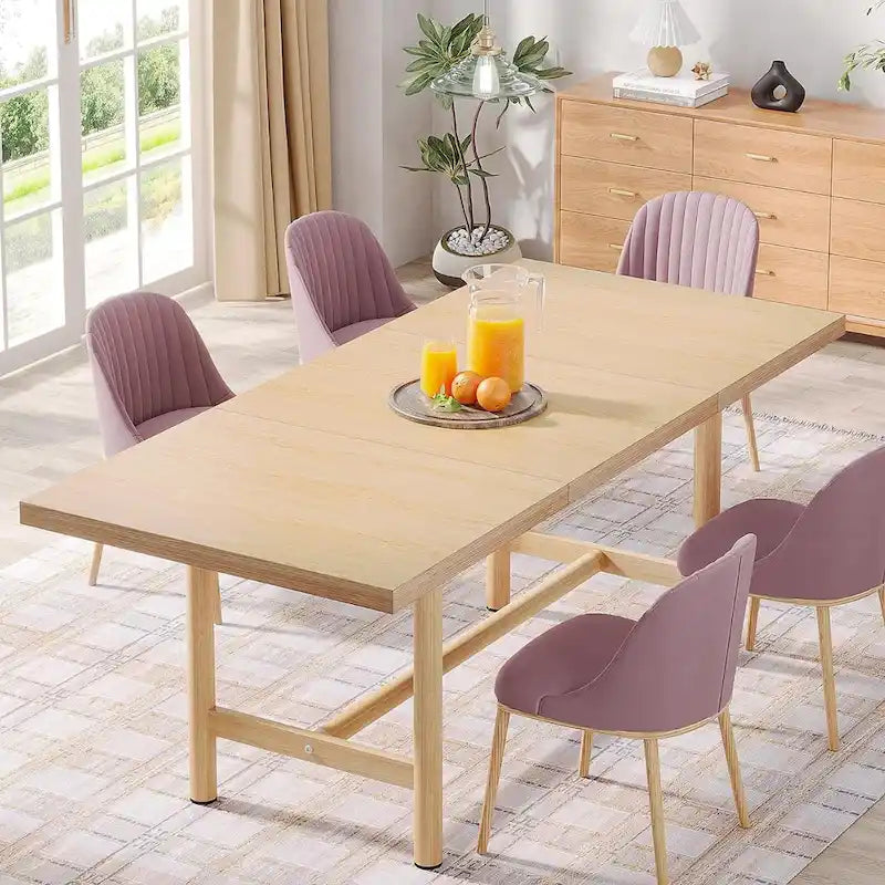 Tavolo da Pranzo Rettangolare Marrone, Stile Rustico, 4–6 Posti