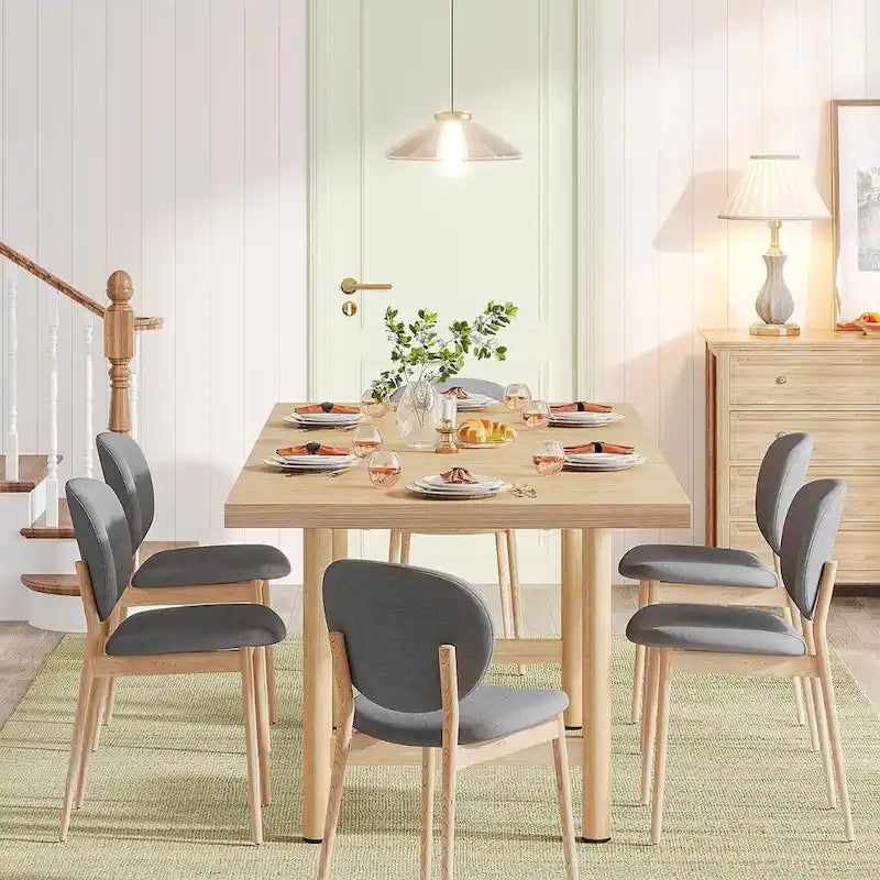 Tavolo da Pranzo Rettangolare Marrone, Stile Rustico, 4–6 Posti