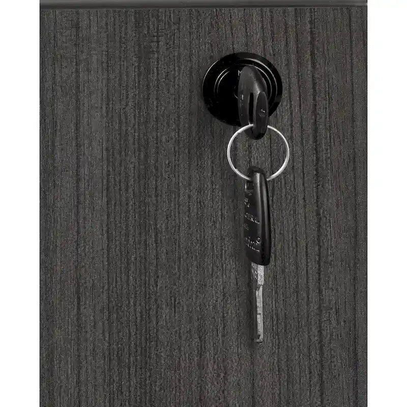 Scrivania a un piedistallo, 42 pollici, 1 persona – Mogano / Ciliegio / Grigio cenere