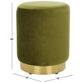 Pouf in velluto con base in ottone – Diversi colori, 1 posto