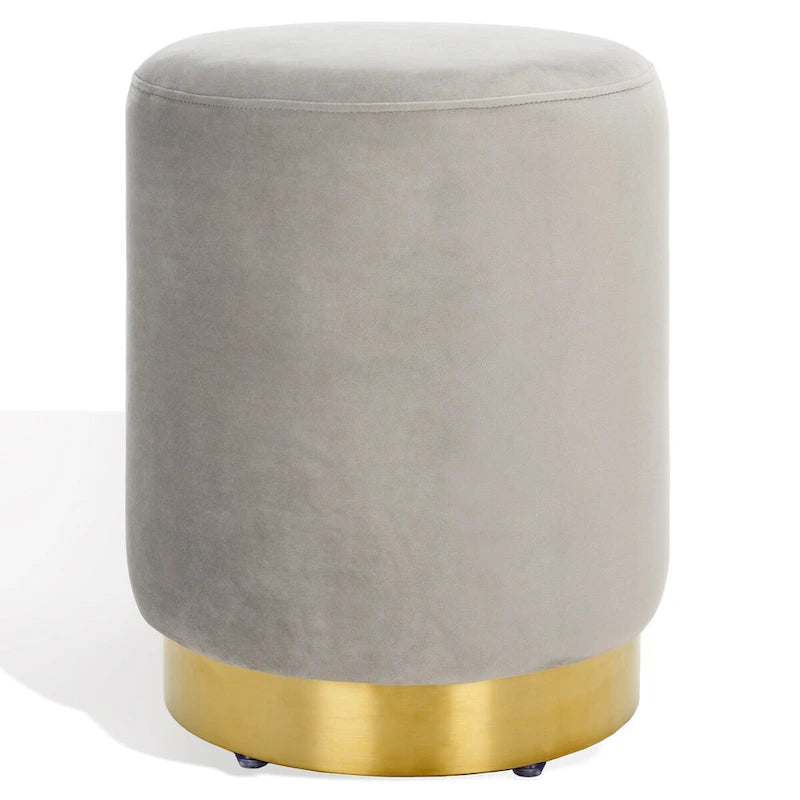 Pouf in velluto con base in ottone – Diversi colori, 1 posto