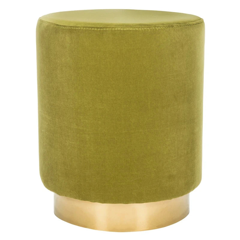 Pouf in velluto con base in ottone – Diversi colori, 1 posto