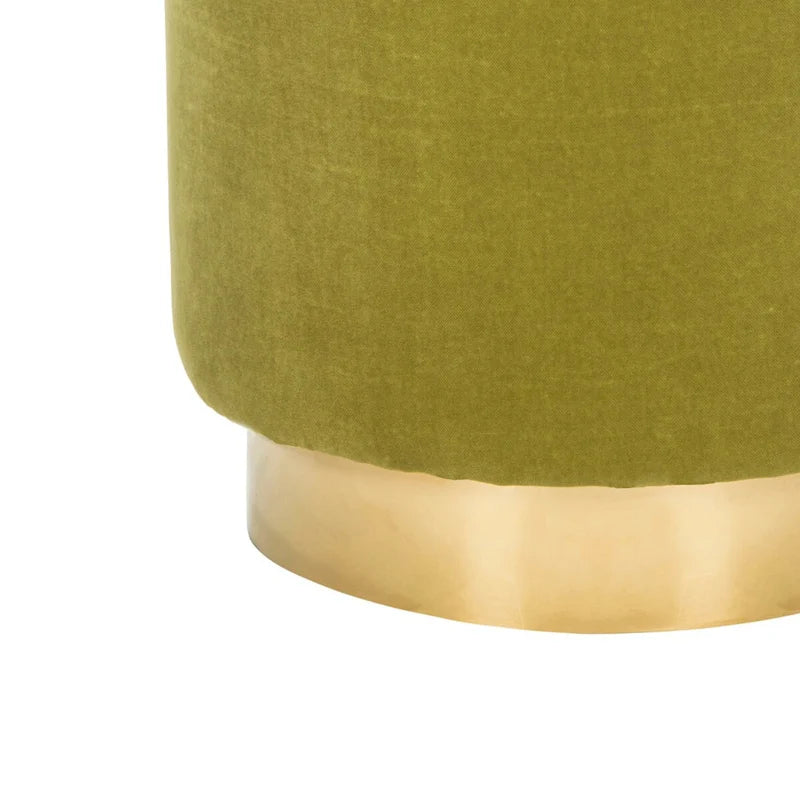 Pouf in velluto con base in ottone – Diversi colori, 1 posto