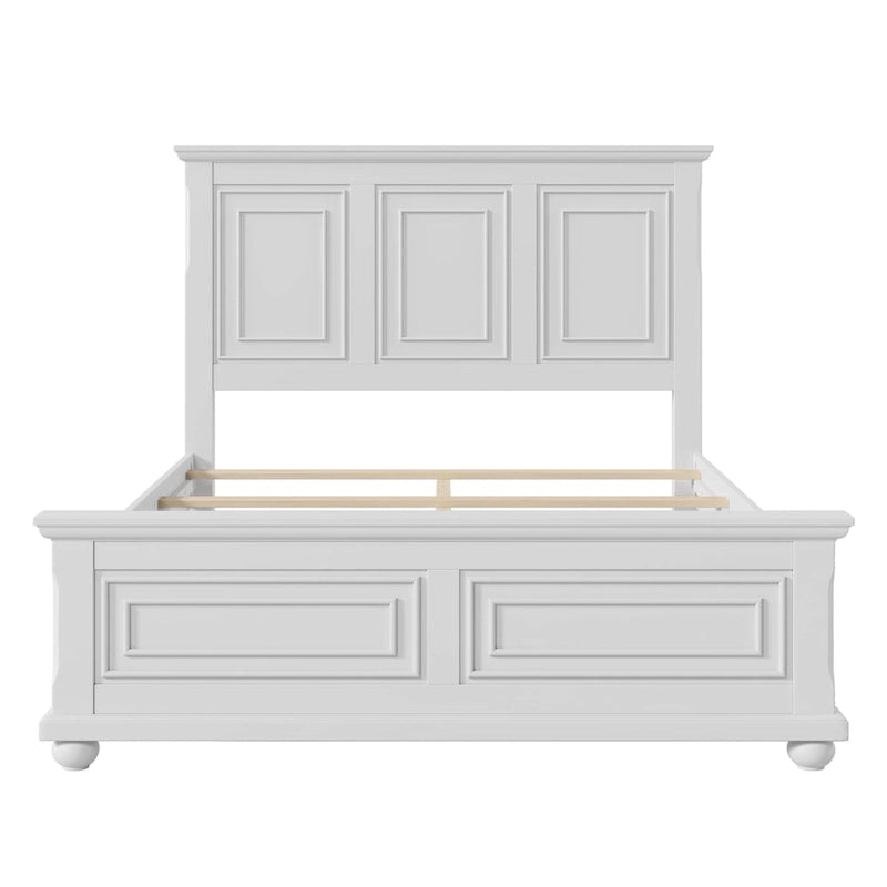 Struttura letto tradizionale in legno marrone/bianco/grigio pietra – Singolo, in pino massiccio