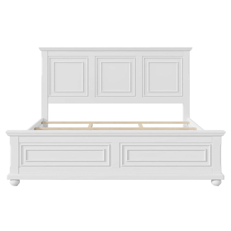 Struttura letto tradizionale in legno marrone/bianco/grigio pietra – Singolo, in pino massiccio