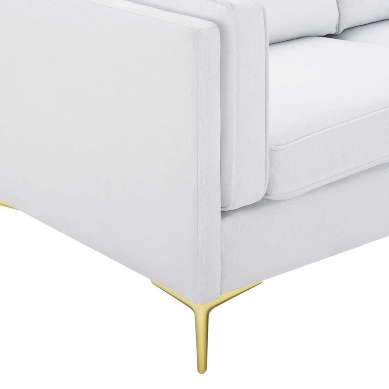 Divano a 3 posti di metà secolo in tessuto poliestere beige / grigio chiaro / bianco
