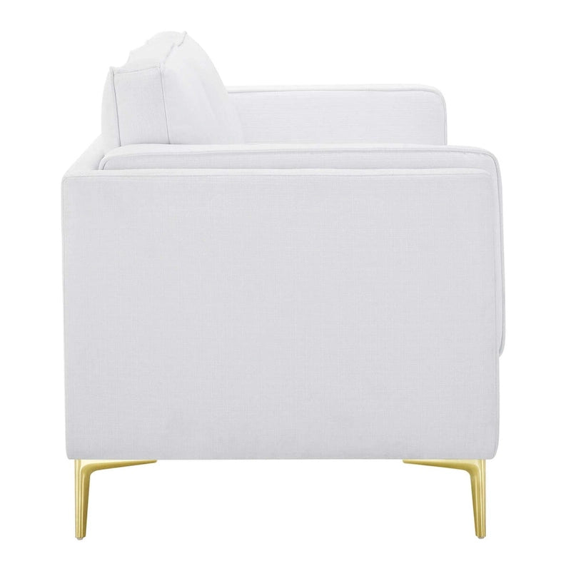 Divano a 3 posti di metà secolo in tessuto poliestere beige / grigio chiaro / bianco