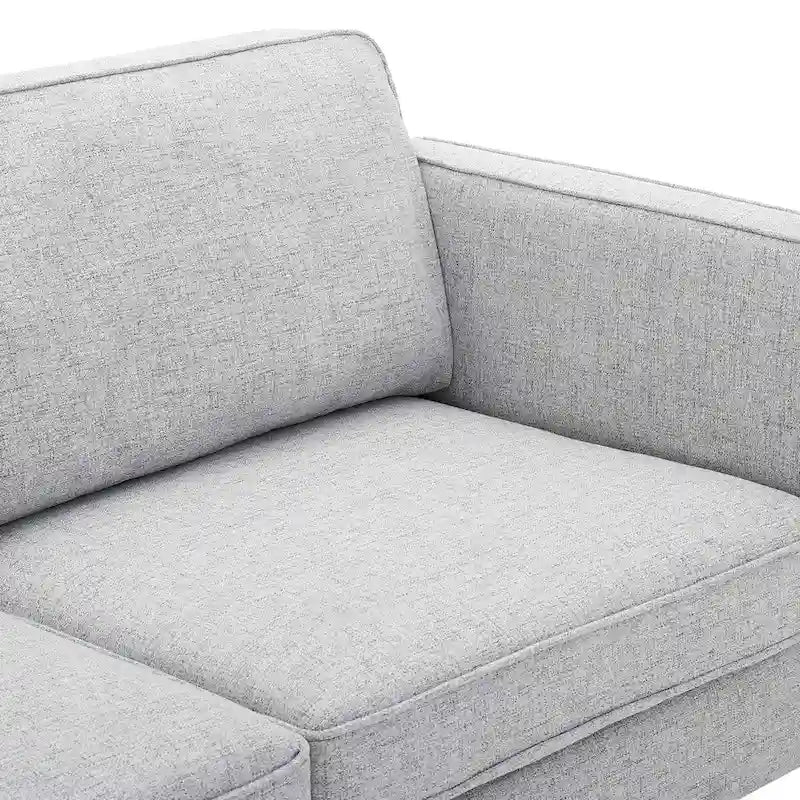 Divano a 3 posti di metà secolo in tessuto poliestere beige / grigio chiaro / bianco