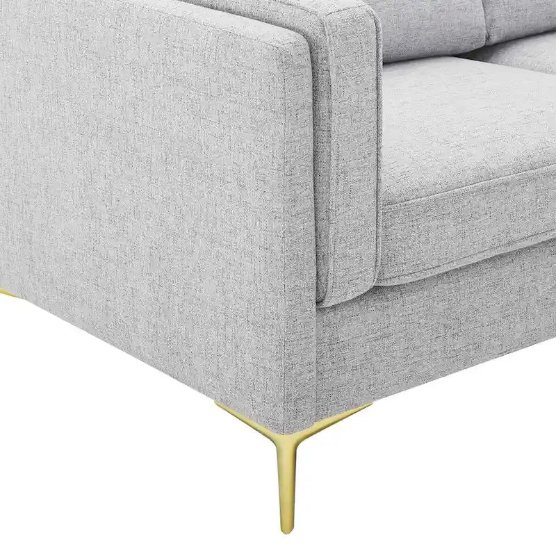 Divano a 3 posti di metà secolo in tessuto poliestere beige / grigio chiaro / bianco