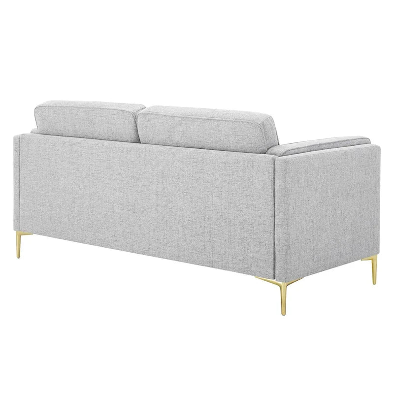 Divano a 3 posti di metà secolo in tessuto poliestere beige / grigio chiaro / bianco