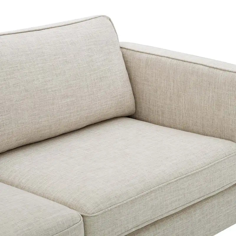 Divano a 3 posti di metà secolo in tessuto poliestere beige / grigio chiaro / bianco