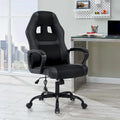 Sedia da ufficio girevole ergonomica in similpelle nera con massaggio lombare, per 1