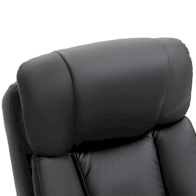 Poltrona reclinabile da massaggio in pelle PU con pouf, poltrona singola