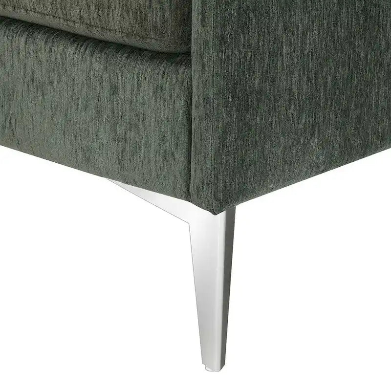 Divano componibile in ciniglia a L nero/verde/rosa con chaise longue reversibile, 4 posti a sedere
